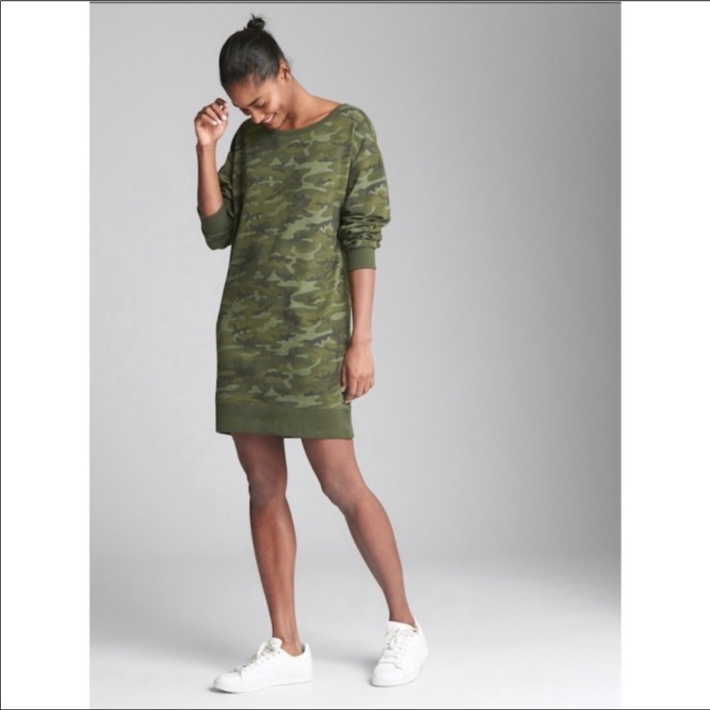GAP camo sweatshirt dress